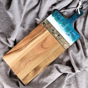 Cheeseboard with ocean theme