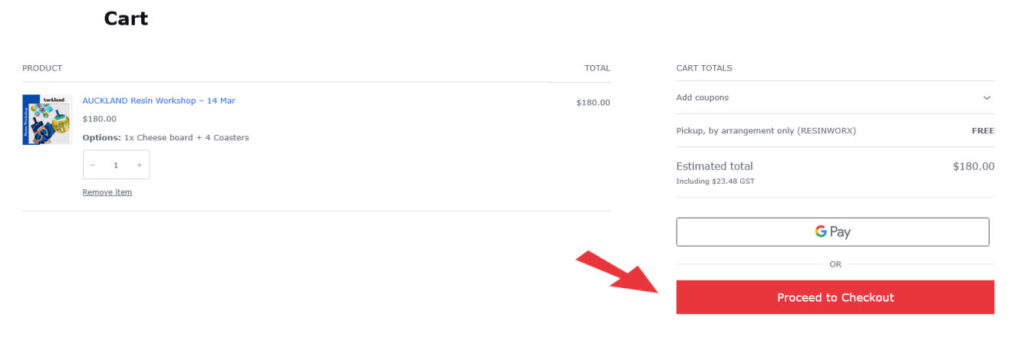 How to Checkout from Resinworx