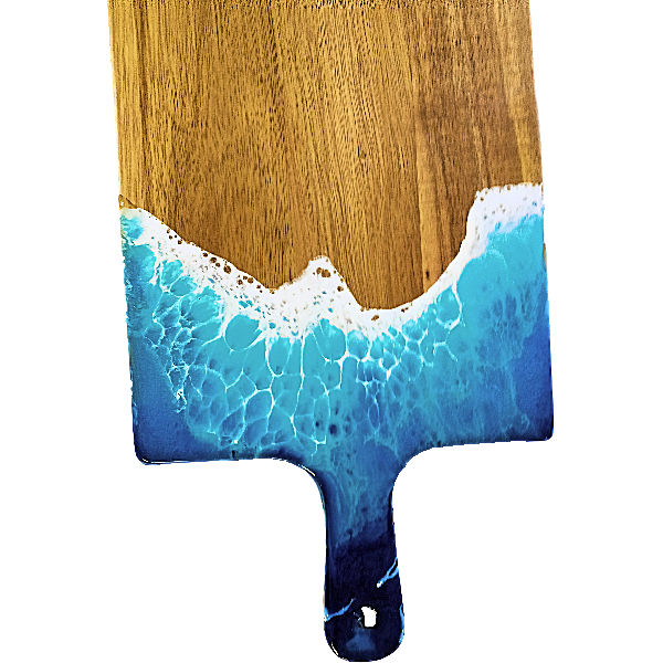 ResinWorx workshop - cheeseboard - sea theme