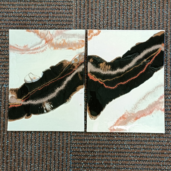 Resinworx - two canvasses - Diptych wall art